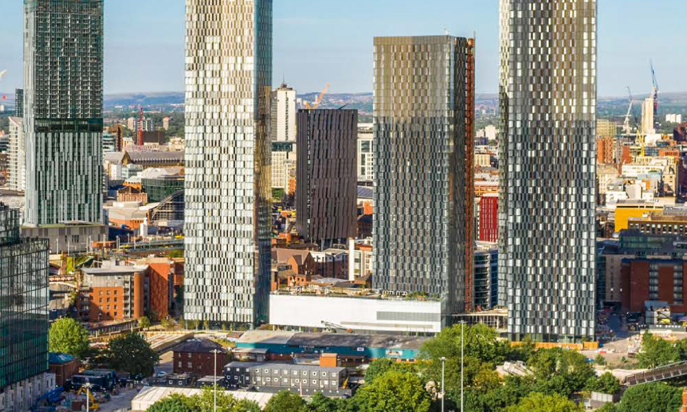 Buildings in Manchester city centre.