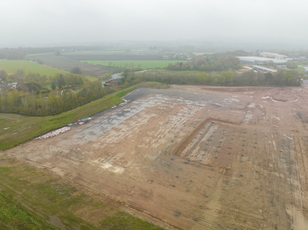 Large, empty plot under construction at G-Park Skelmersdale