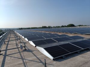 Image of solar PV system at its logistics centre in Belfeld, in the Netherlands.